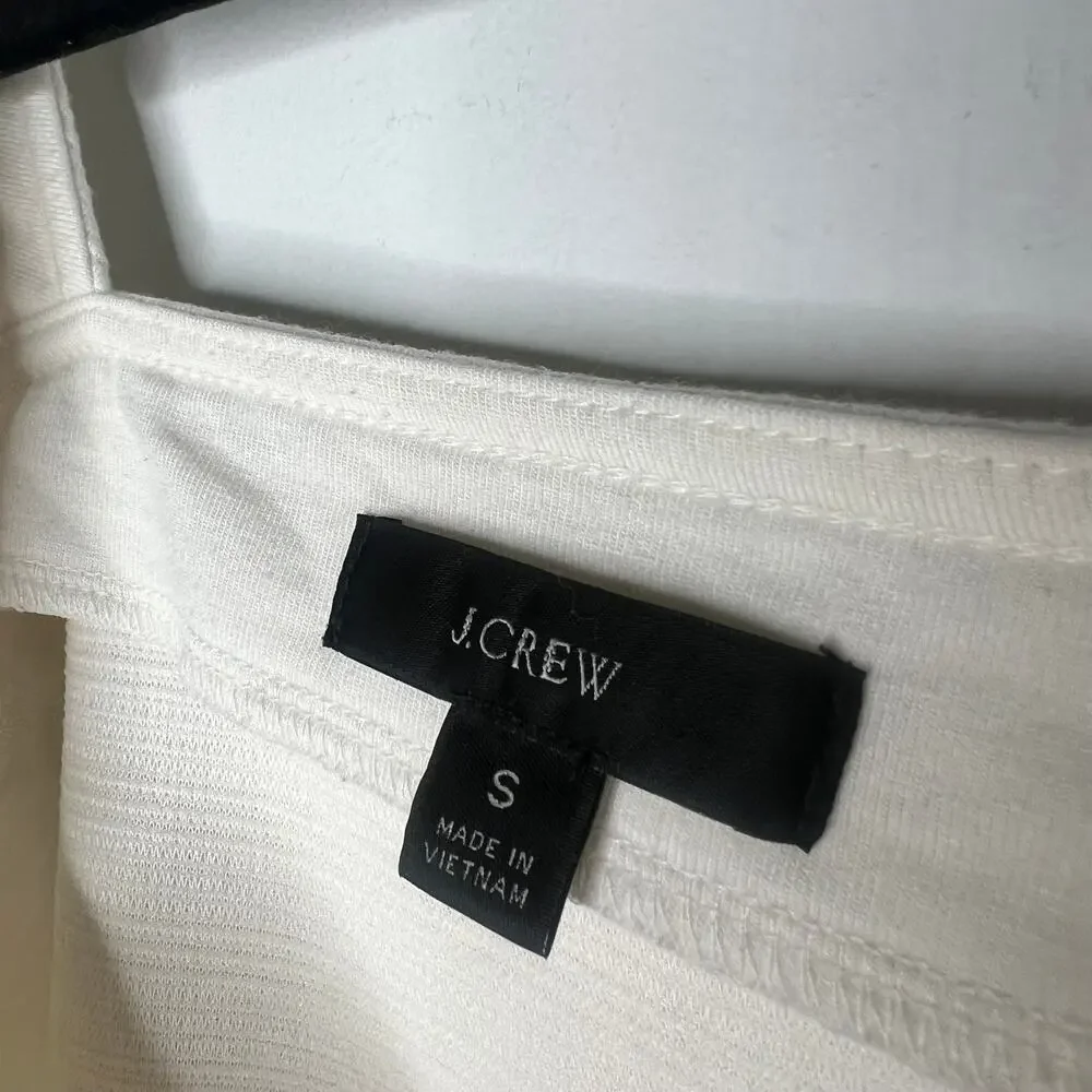 J. Crew Off White Textured Tank Size Small